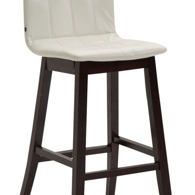 Set of 2 Bregenz bar stools imitation leather cappuccino white 50x47x106 white imitation leather Wood