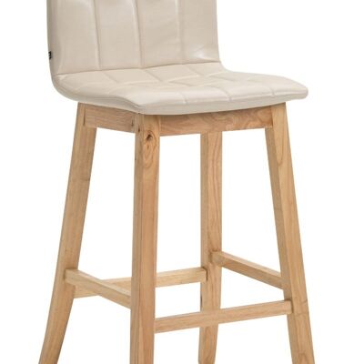 Set of 2 Bregenz bar stools imitation leather natural cream 50x47x106 cream imitation leather Wood