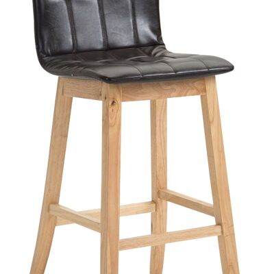 Set of 2 Bregenz bar stools imitation leather natural brown 50x47x106 brown imitation leather Wood