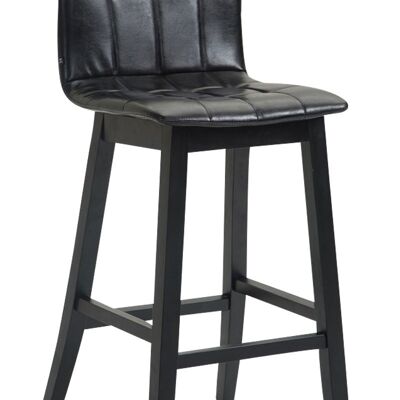 Set of 2 Bregenz bar stools imitation leather black black 50x47x106 black imitation leather Wood