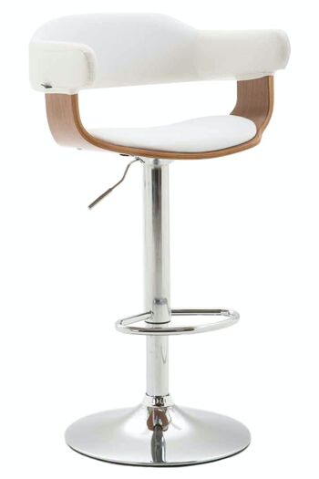 Lot de 2 tabourets de bar Natal simili cuir noyer/blanc 39x38x86 noyer/simili cuir blanc Métal chromé 1