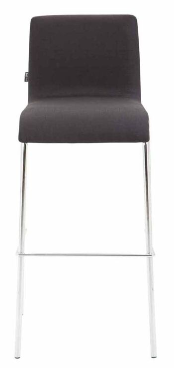 Lot de 2 tabourets de bar Cadeau tissu rond plat chrome noir 45x43x101 noir Matière métal 2