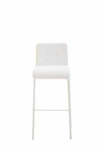 Lot de 2 tabourets de bar Gift simili cuir rond blanc blanc 45x46x103 simili cuir blanc Métal chromé 2