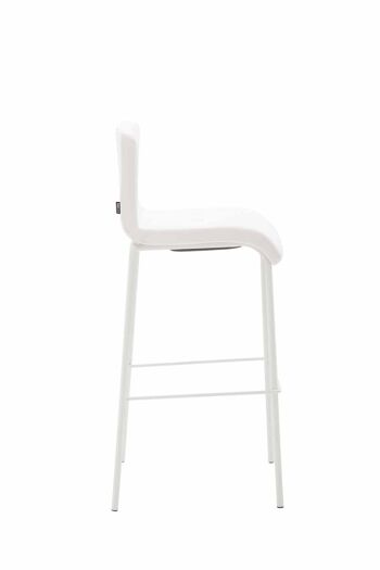 Lot de 2 tabourets de bar Gift simili cuir rond blanc blanc 45x46x103 simili cuir blanc Métal chromé 3