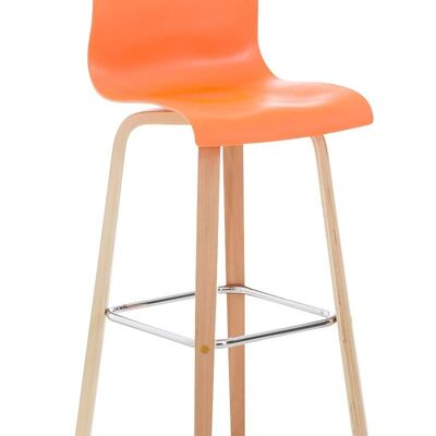 Set of 2 bar stools Malone orange 43x39x97 orange Wood Wood