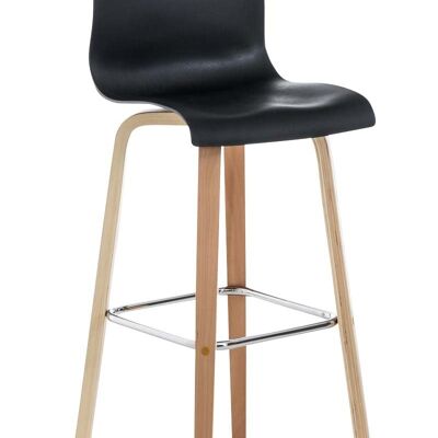 Set of 2 bar stools Malone black 43x39x97 black Wood Wood