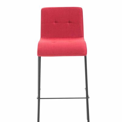 Set of 2 bar stools Gift fabric round black red 45x43x101 red Material Chromed metal
