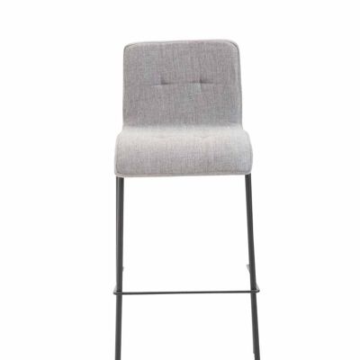 Set of 2 bar stools Gift fabric round black light gray 45x43x101 light gray Material Chromed metal