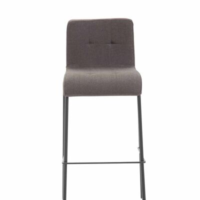 Lot de 2 tabourets de bar Kado tissu rond noir gris foncé 45x43x101 gris foncé Matière Métal chromé