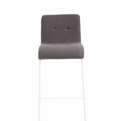 Set of 2 bar stools Gift fabric round white dark gray 45x43x101 dark gray Material Chromed metal