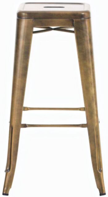 Tabouret de bar Joshua V2 doré 43x43x76 métal doré métal 2