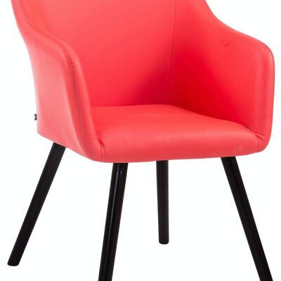 Visitor chair McCoy V2 Coffee imitation leather red 62.5x61x90 red imitation leather Wood