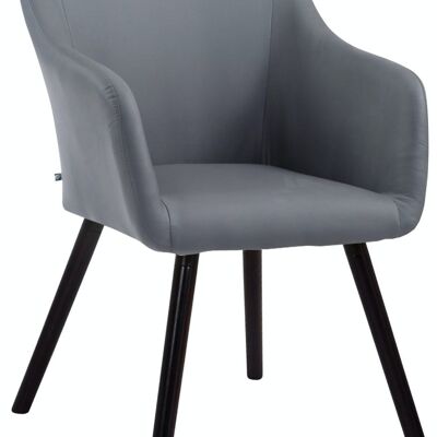 Visitor chair McCoy V2 Coffee imitation leather Gray 62.5x61x90 Gray artificial leather Wood