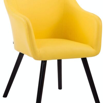 Visitor chair McCoy V2 Coffee imitation leather yellow 62.5x61x90 yellow imitation leather Wood