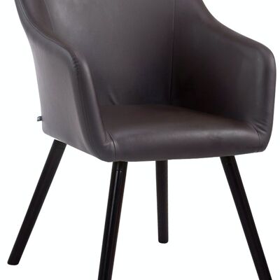 Visitor chair McCoy V2 Coffee imitation leather brown 62.5x61x90 brown imitation leather Wood