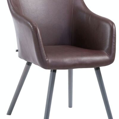 Visitor chair McCoy V2 Gray artificial leather bordeaux 62.5x61x90 bordeaux artificial leather Wood