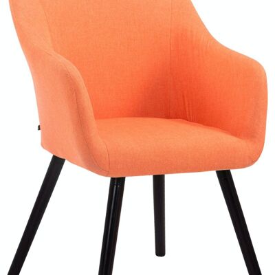 Visitor chair McCoy V2 Coffee fabric orange 63x61x90 orange Material Wood