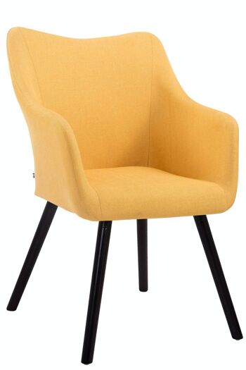 Chaise visiteur McCoy V2 Coffee tissu jaune 63x61x90 jaune Matière Bois