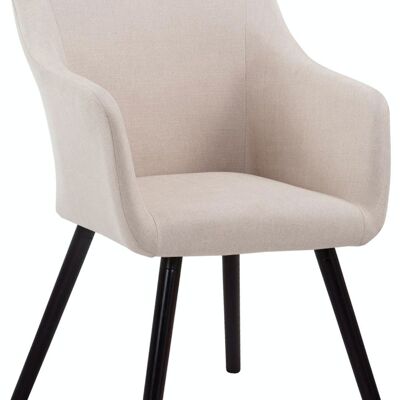 Silla visita McCoy V2 Coffee tela crema 63x61x90 crema Material Madera