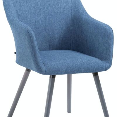 Visitor chair McCoy V2 Gray fabric blue 63x61x90 blue Material Wood
