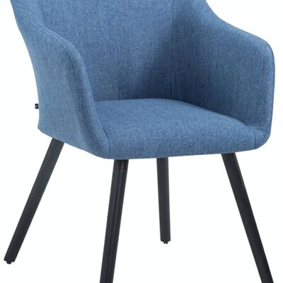 Visitor chair McCoy V2 Black fabric blue 63x61x90 blue Material Wood