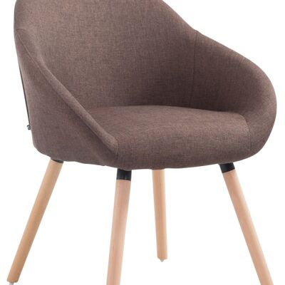 Visitor chair Hamburg fabric natura (oak) brown 61x64x79 brown Material Wood