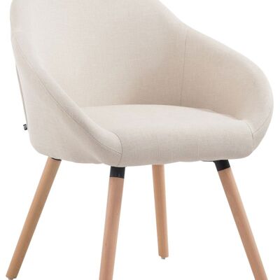 Visitor chair Hamburg fabric natura (oak) cream 61x64x79 cream Material Wood