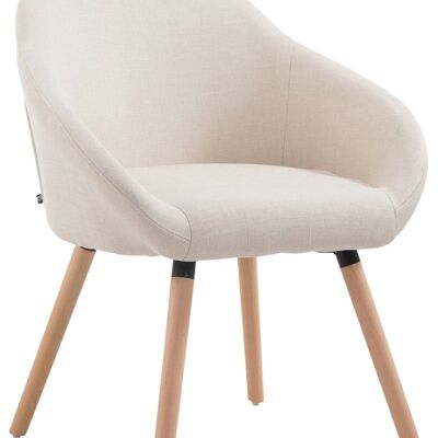 Silla visita Hamburg tejido natura (roble) crema 61x64x79 crema Material Madera