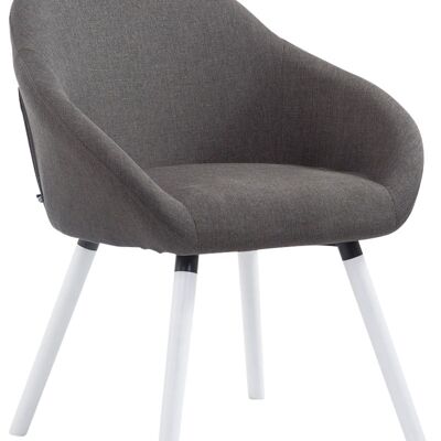 Visitor chair Hamburg fabric white (oak) dark gray 61x64x79 dark gray Material Wood