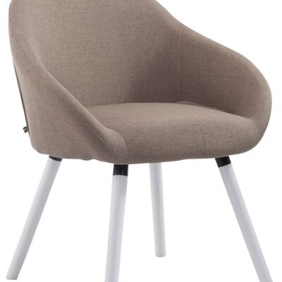 Silla visita Hamburg tejido blanco (roble) taupe 61x64x79 taupe Material Madera