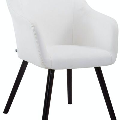 Visitor chair McCoy V2 Coffee imitation leather white 62.5x61x90 white imitation leather Wood