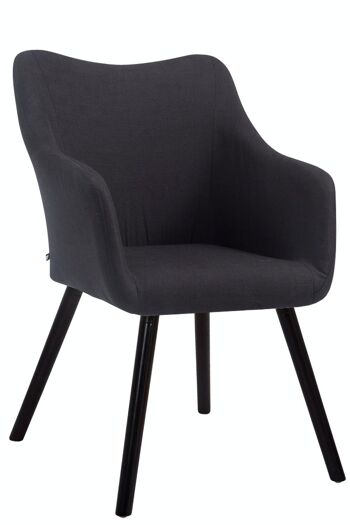 Chaise visiteur McCoy V2 Coffee tissu noir 63x61x90 noir Matière Bois