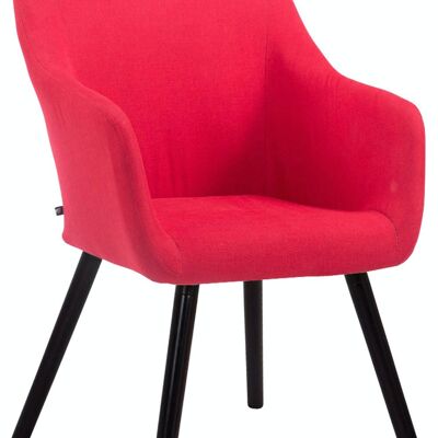 Visitor chair McCoy V2 Coffee fabric red 63x61x90 red Material Wood