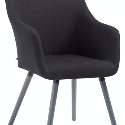 Silla visita McCoy V2 Gris tejido negro 63x61x90 negro Material Madera