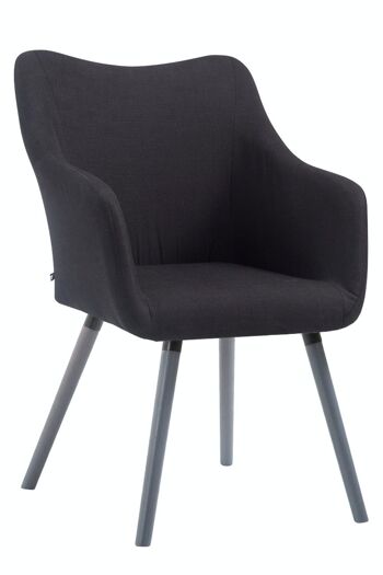 Chaise visiteur McCoy V2 Tissu gris noir 63x61x90 noir Matière Bois