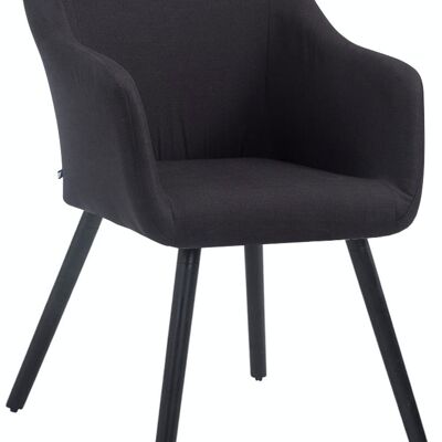 Silla de visita McCoy V2 Tela negra negra 63x61x90 negra Material Madera