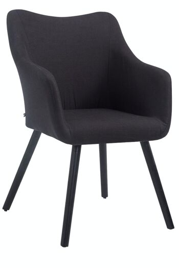 Chaise visiteur McCoy V2 Tissu noir noir 63x61x90 noir Matière Bois