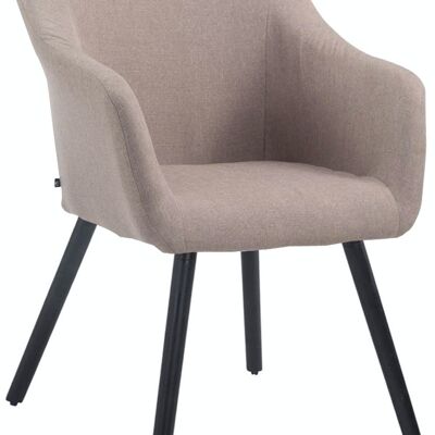 Chaise visiteur McCoy V2 Tissu noir taupe 63x61x90 taupe Matière Bois