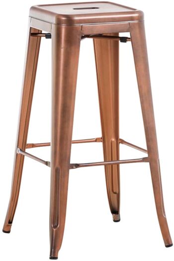 Tabouret de bar Joshua V2 cuivre 43x43x76 cuivre métal métal 1