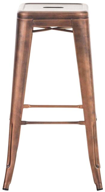 Tabouret de bar Joshua V2 cuivre 43x43x76 cuivre métal métal 2