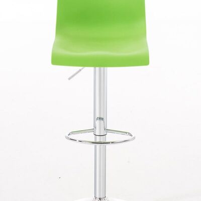 Set of 2 bar stools Hoover plastic chrome vegetable 36x39x84 vegetable plastic Chromed metal