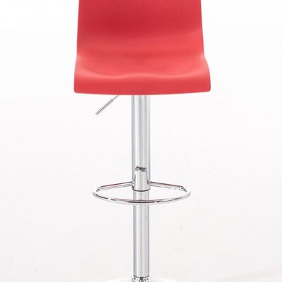 Set of 2 bar stools Hoover plastic chrome red 36x39x84 red plastic Chromed metal