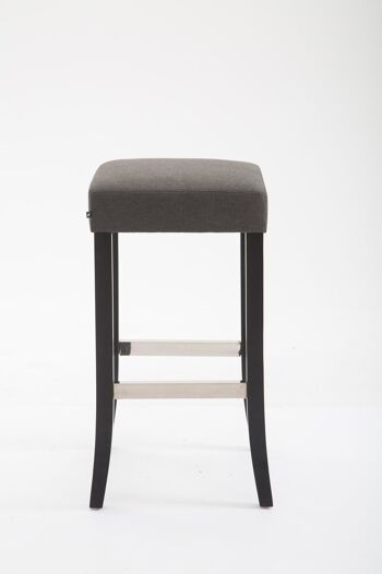 Lot de 2 tabourets de bar Venta tissu noir gris foncé 44x44x79 gris foncé Matière Bois 2