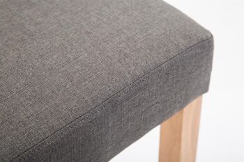 Lot de 2 tabourets de bar Venta tissu naturel gris foncé 44x44x79 gris foncé Matière Bois 5