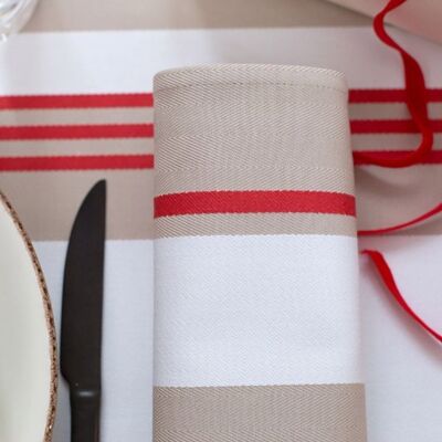 Serviette de table Donibane Fraise