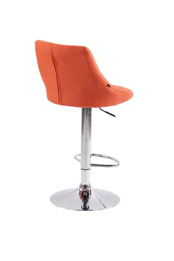 Lot de 2 tabourets de bar Lazio tissu orange 49x46x83 orange Matière Métal chromé 4