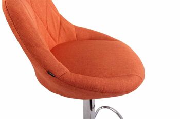 Lot de 2 tabourets de bar Lazio tissu orange 49x46x83 orange Matière Métal chromé 5