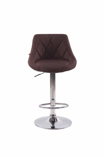 Lot de 2 tabourets de bar Lazio tissu marron 49x46x83 marron Matière Métal chromé 2