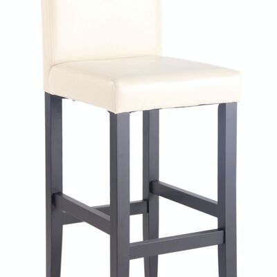 Bar stool Venlo cream 49x42x105 cream artificial leather Wood