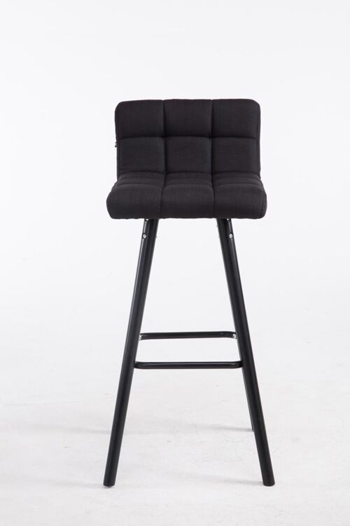 Buy wholesale Set of 2 bar stools Lincoln V2 fabric black black 48x39x94  black Material Wood